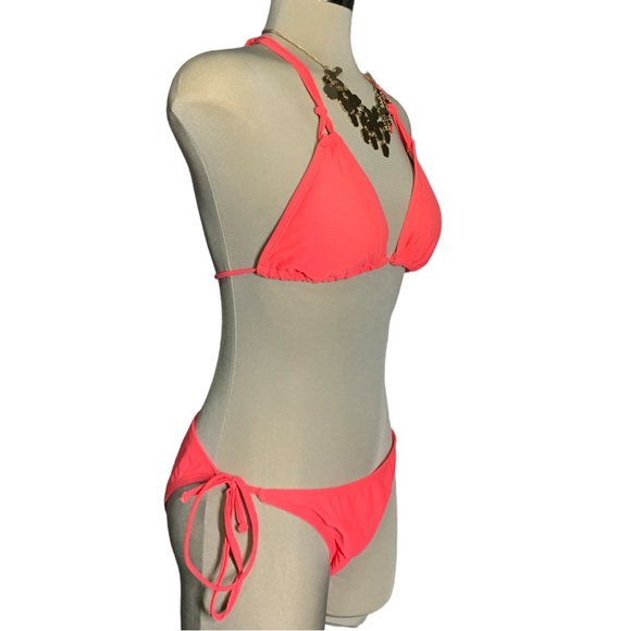 AQUAFUNKY Orange Two Pieces Bikini Swimsuit Size S - Picture 8 of 13